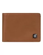 Portfele - Element SEGUR Skórzany portfel, akcesoria podróżne - Męski portfel z potrójną fałdą, brązowy, U, brązowy - miniaturka - grafika 1