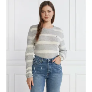 Tommy Hilfiger Wełniany sweter SOFT C-NK | Regular Fit - Swetry damskie - miniaturka - grafika 1