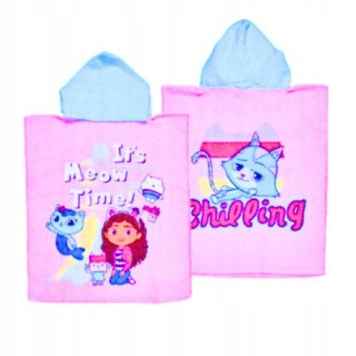 Gabby's Dollhouse Koci domek Gabi Poncho z kapturem 100% bawełna 50x115cm