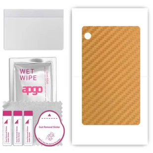 folia naklejka skórka strukturalna na TYŁ do Huawei MatePad T8 LTE Kirin - Carbon Złoty - apgo SKINS - Akcesoria do tabletów i e-booków - miniaturka - grafika 1