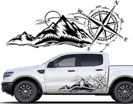 Akcesoria motoryzacyjne - Naklejka Na Samochód Róża Wiatrów Offroad 58X138cm - miniaturka - grafika 1