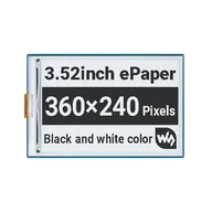 Akcesoria do komputerów jednopłytkowych - Wyświetlacz e-paper - 3,52'' 360x240px - czarno/biały - SPI - Waveshare 22698 - miniaturka - grafika 1