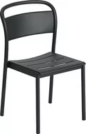 Fotele i krzesła ogrodowe - Krzesło ogrodowe Linear czarne - miniaturka - grafika 1
