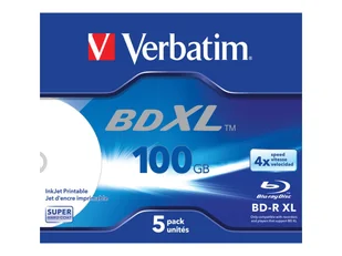 VERBATIM 43789 Verbatim BluRay BD-R XL jewel case 5 100GB 4x do nadruku - Nośniki danych - miniaturka - grafika 1