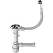 Syfony - Odpływ zatyczkowy 3 1/2" z syfonem 1-komorowy stal szlachetna (GRANIT-pionowy) (MF103) - miniaturka - grafika 1