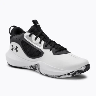 Buty do koszykówki męskie Under Armour Lockdown 6 white/jet gray/black - Buty sportowe męskie - miniaturka - grafika 1