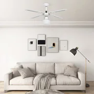 Wentylatory sufitowe - VidaXL Lumarko Wentylator sufitowy z lampą, 106 cm, biały 51487 - miniaturka - grafika 1