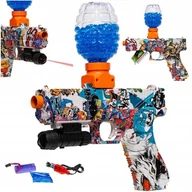 Zabawki militarne - Pistolet Automatczny Na Kulki Żelowe Z Laserem Duży Magazynek Elektryczny - miniaturka - grafika 1