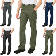 Spodnie męskie - Lee Cooper Lee Cooper Męskie klasyczne spodnie robocze bojówki spodnie khaki 34 W/29 l (krótkie) LCPNT205_KH30L_34 - miniaturka - grafika 1