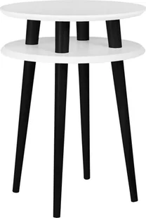 Ragaba Stolik kawowy UFO HIGH 45x45 biały/czarny - Ławy i stoliki kawowe - miniaturka - grafika 1