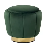 Poduszki dekoracyjne - Beliani Puf welurowy 43 cm zielony IRVING - miniaturka - grafika 1