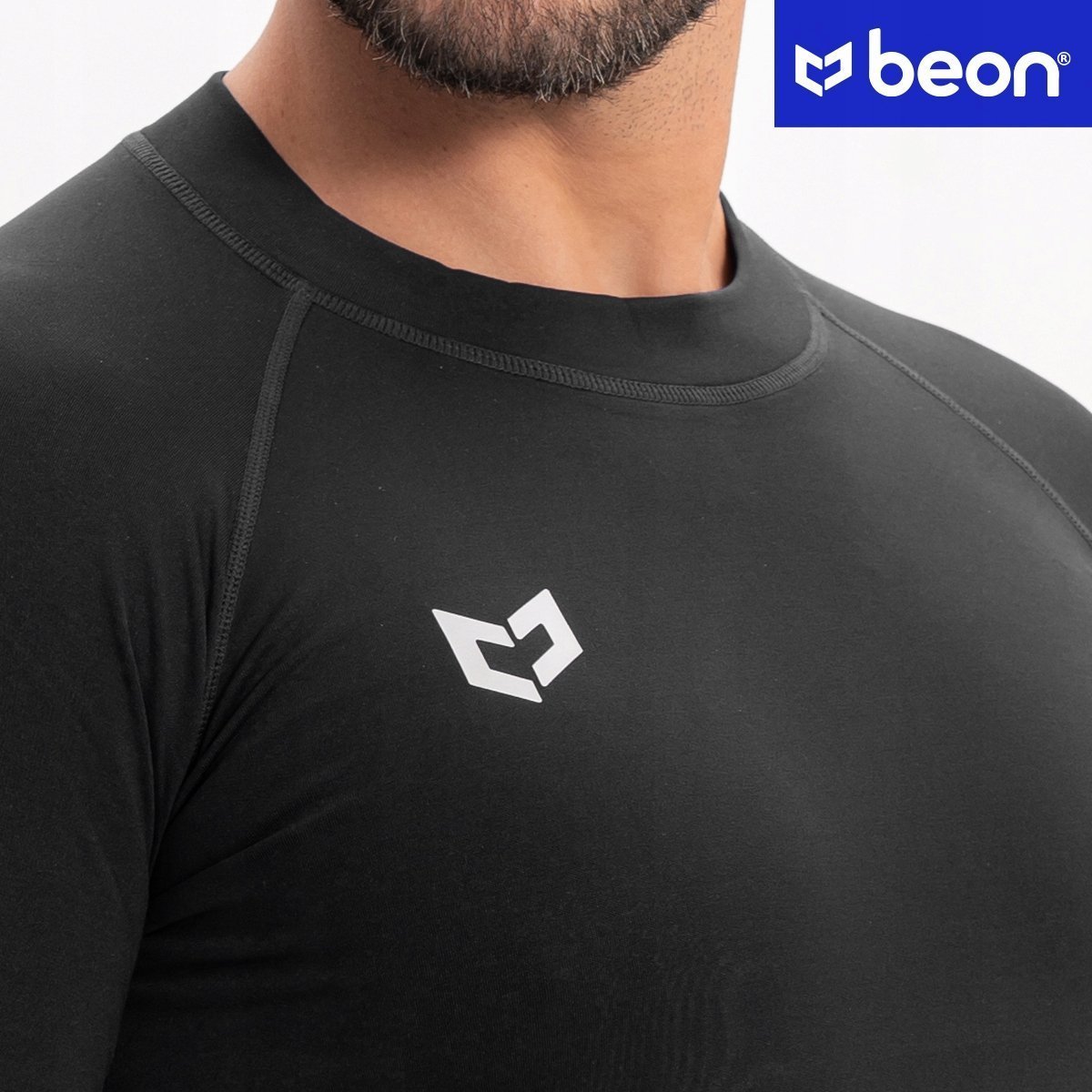 Beon Koszulka termoaktywna męska Beon Skin Nagare Quantum Black L