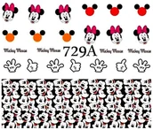 Ozdoby do paznokci - Naklejki wodne na paznokcie - nr 729A - miniaturka - grafika 1