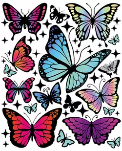 Naplamki DD-38 Butterflies - Pasmanteria - miniaturka - grafika 1