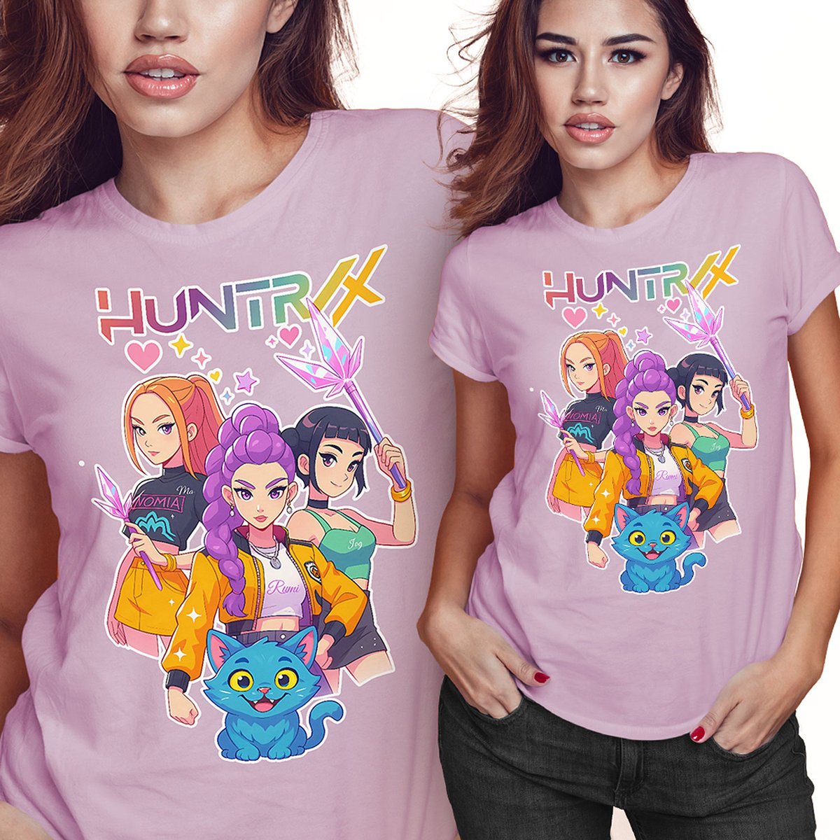 KOSZULKA DAMSKA T-SHIRT K-POPOWE ŁOWCZYNIE DEMONÓW HUNTRIX XXL