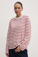 Bluzki damskie - Tommy Hilfiger longsleeve bawełniany kolor czerwony WW0WW42324 - miniaturka - grafika 1