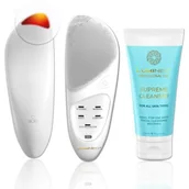 Szczoteczki do twarzy - Szczoteczka soniczna do mycia twarzy LUMINEO JMY05 Biały + Żel do wszystkich rodzajów skóry 100 ml - miniaturka - grafika 1