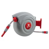 Węże ogrodowe i zraszacze - Holzmann Maschinen zwijacz do węża ogrodowego Holzmann Maschinen WSR15M 1/2 " 15 m szary czerwony - miniaturka - grafika 1