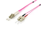 Kable światłowodowe - Equip 255537 kabel InfiniBand / światłowodowy 15 m 2x LC 2x SC Różowy - miniaturka - grafika 1
