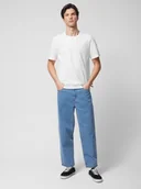 Spodnie męskie - Męskie jeansy carrot Outhorn OTHWSS24TTROM635 - niebieskie - miniaturka - grafika 1