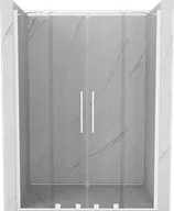 Ścianki i drzwi prysznicowe - Mexen Velar Duo drzwi prysznicowe rozsuwane 140 cm, transparent, białe - 871-140-000-02-20 - miniaturka - grafika 1