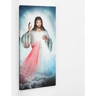 Ikony i obrazy sakralne - Portret Jezus Miłosierny - obraz polycanvas, 60x120 - miniaturka - grafika 1