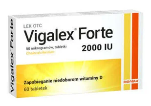 Biofarm Sp. z o.o. Vigalex FORTE 2000 IU 60 tabletek 3697264 - Witaminy i minerały - miniaturka - grafika 1