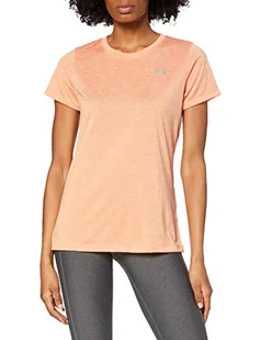 Under Armour Tech Ssc damska koszulka z krótkim rękawem Twist Peach Horizon/Metallic Silver (906) M - Koszulki i topy damskie - miniaturka - grafika 1