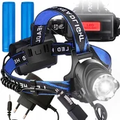 Latarki - LATARKA CZOŁOWA LED ZOOM XML-T6 CREE LAMPKA CZOŁÓWKA NA GŁOWĘ 2 AKUMULATOR - miniaturka - grafika 1