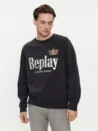 Bluzy męskie - Replay Bluza M6823.000.23650PW Czarny Regular Fit - miniaturka - grafika 1