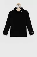 Koszulki dla dziewczynek - Calvin Klein Jeans Longsleeve dziecięcy kolor czarny z golfem - miniaturka - grafika 1