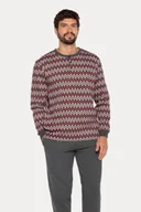 Piżamy męskie - Ciepła męska piżama RENE XL Bordowy - miniaturka - grafika 1