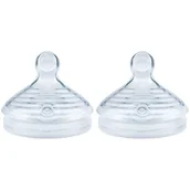 Smoczki do butelek - Nuk Smoczek do butelki silikonowy rozm. M Nature 2 szt. - miniaturka - grafika 1