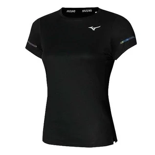 Koszulki i topy damskie - Mizuno Dryaeroflow damska koszulka, Czarny, XS - grafika 1