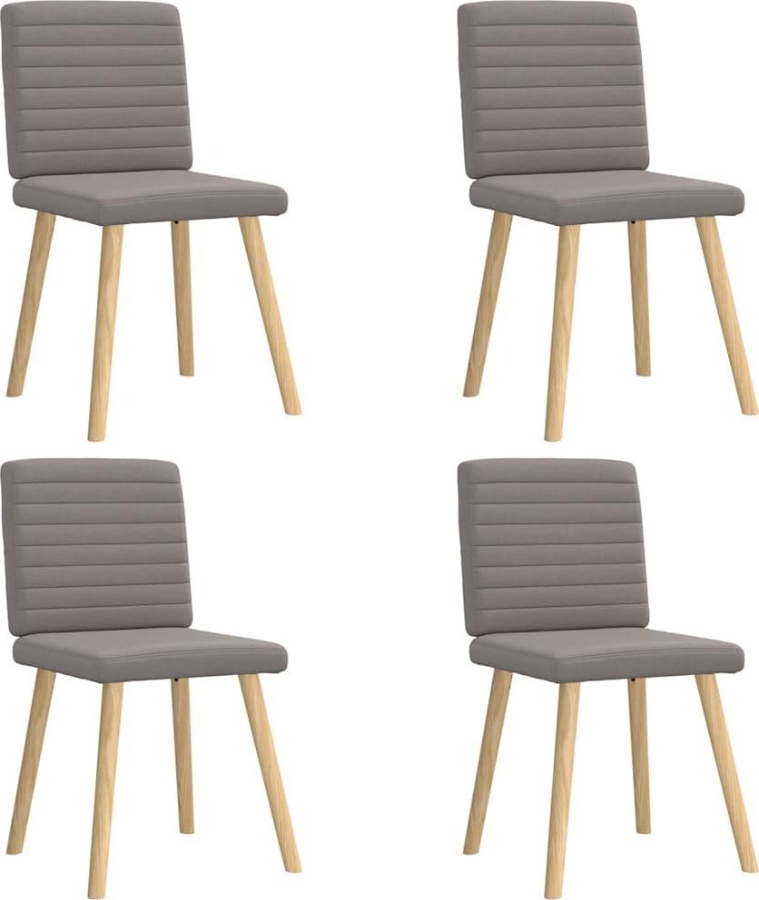 vidaXL Krzesła stołowe, 4 szt., kolor taupe, obite tkaniną