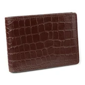 Portfele - Cienki Portfel Slim na Karty Ochrona RFID do Marynarki SM-93CRBR (Brąz) - miniaturka - grafika 1