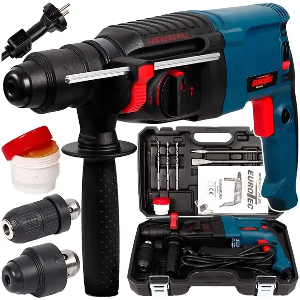 Młotowiertarka Wiertarka Udarowa Udar Sds+ 2600w Młoto Wiertarka +zestaw