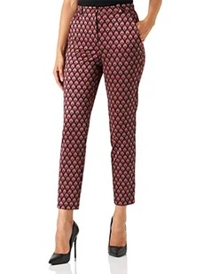PINKO Damskie spodnie Pauline 1 Jac Jersey, czarno-fuksja, beżowe, 41 - Spodnie damskie - miniaturka - grafika 1