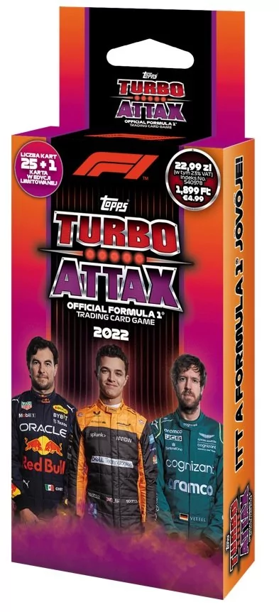 F1 Turbo Attax Booster Box z kartami