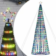 Choinki - vidaXL Stożkowa choinka z lampek, 1028 kolorowych LED, 403 cm - miniaturka - grafika 1
