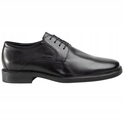 GEOX U BRANDOLF MĘSKIE PÓŁBUTY CZARNE SKÓRZANE ELEGANCKIE 39 J6A