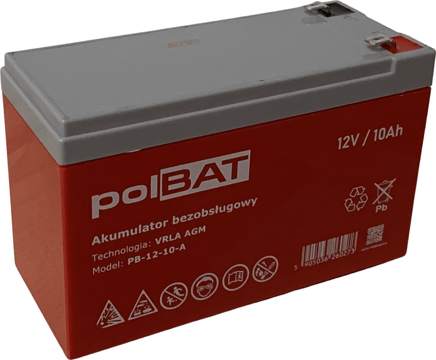 polBAT Akumulator AGM 12V 10Ah polBAT