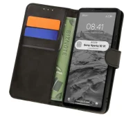 Etui i futerały do telefonów - Bizon Etui z klapką Case Pocket do Sony Xperia 10 VI, czarne - miniaturka - grafika 1