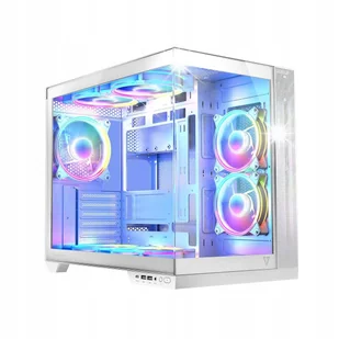 Obudowa do komputera MODECOM Volcano Panorama Apex ARGB 7F Midi Tower biały - Obudowy komputerowe - miniaturka - grafika 1