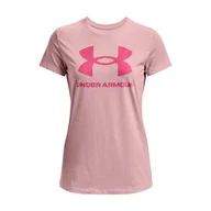 Koszulki i topy damskie - Damska Koszulka z krótkim rękawem UNDER ARMOUR UA SPORTSTYLE LOGO SS 1356305-647 – Różowy - miniaturka - grafika 1