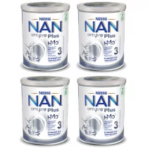 Nestle Nan Optipro Plus 3 HM-O Produkt na bazie mleka junior dla dzieci po 1. roku Zestaw 4 x 800 g - Mleko modyfikowane - miniaturka - grafika 1
