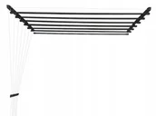 Suszarki na ubrania - Suszarka Sufitowa Łazienka Balkon 7Pr/200Cm Czarna - miniaturka - grafika 1
