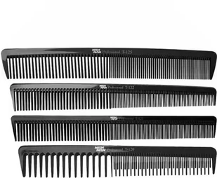 Nishman - zestaw grzebieni barberskich do strzyżenia włosów (T-122, T-121, T-120, T-125) - Grzebienie fryzjerskie - miniaturka - grafika 1