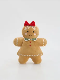 Reserved - Świąteczna poduszka piernikowy ludzik - beżowy - Moda i Uroda OUTLET - miniaturka - grafika 1