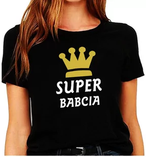 Koszulka z nadrukiem Dla Babci " Super babcia Korona " - Dzień Babci i Dzień Dziadka - miniaturka - grafika 1